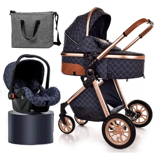 Light Weight Luxury Travel Baby Pram Stroller Car Seat 3 in 1