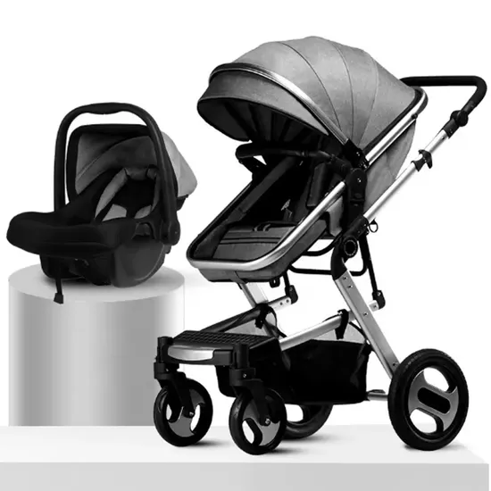Wholesale High Quality 3 in 1 Baby Prams Luxury Large Wheels High Landscape Baby Stroller