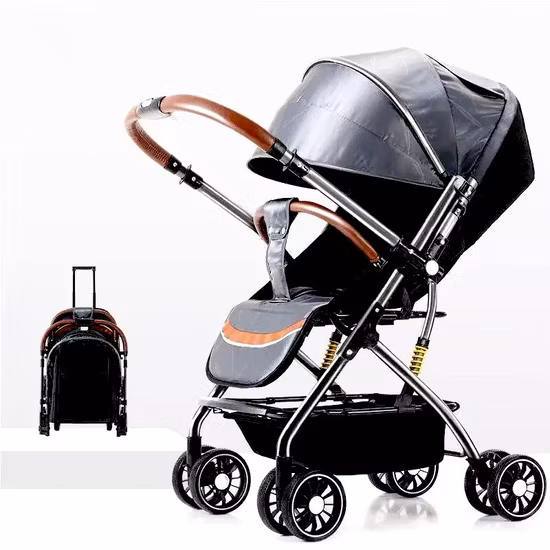 Cochecito de bebé portátil con bolsillo, silla de paseo